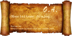 Oberleitner Alajos névjegykártya